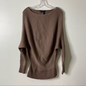 Theory Brown Joan Royal Dolman Cashmere Sweater